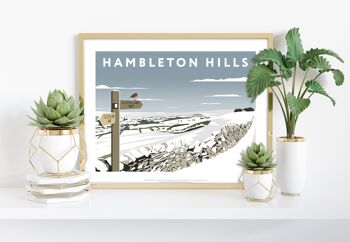Hambleton Hills In Snow par l'artiste Richard O'Neill Impression artistique