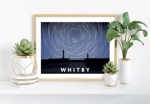 Whitby, Night Timelapse By Artist Richard O'Neill Art Print