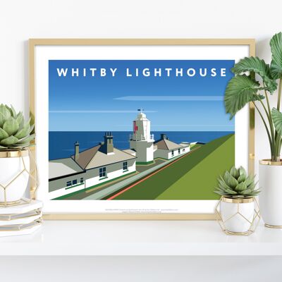 Whitby Leuchtturm von Künstler Richard O'Neill - Kunstdruck