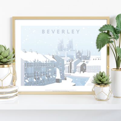 Beverley dans la neige par l'artiste Richard O'Neill - Impression artistique