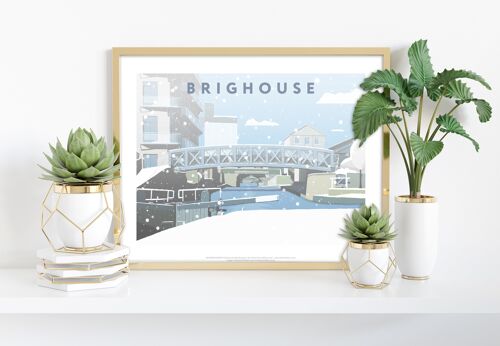 Brighouse In Snow By Artist Richard O'Neill - Art Print