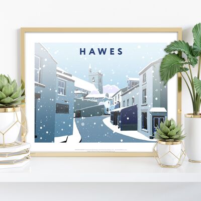 Hawes im Schnee von Künstler Richard O'Neill – Premium-Kunstdruck