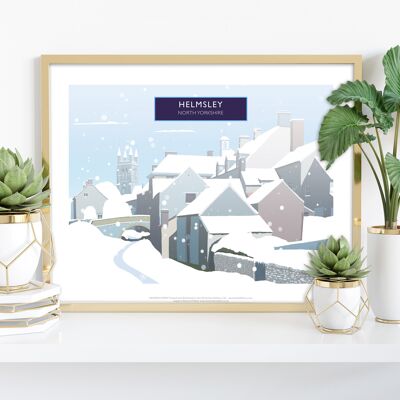 Helmsley, North Yorkshire nella neve - stampa artistica di Richard O'Neill