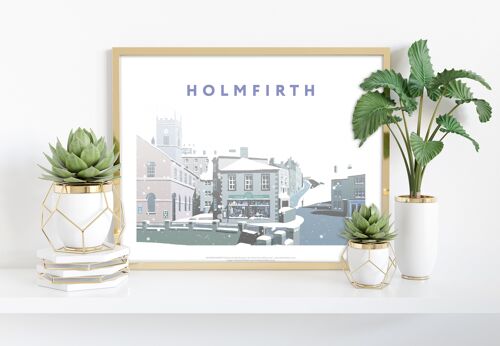 Holmfirth In Snow By Artist Richard O'Neill - Art Print