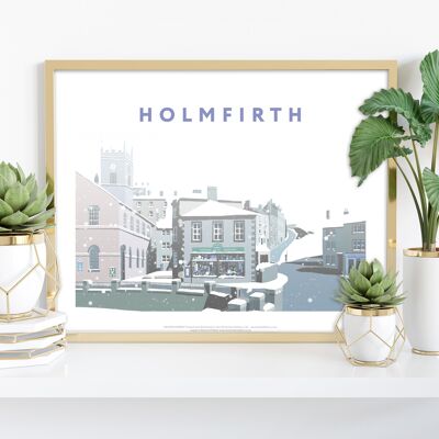Holmfirth In Snow By Artist Richard O'Neill - Art Print