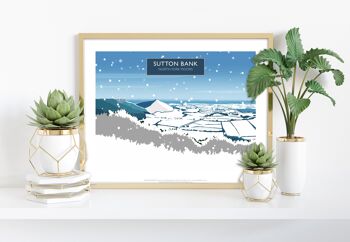 Sutton Bank, North York Moors dans la neige - Impression artistique