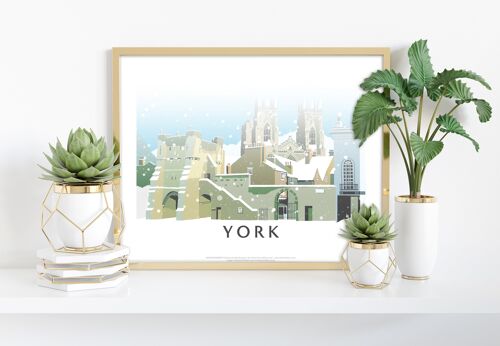 York In Snow By Artist Richard O'Neill - Premium Art Print