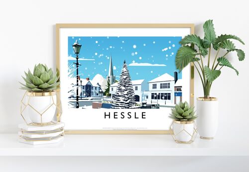 Hessle In Snow By Artist Richard O'Neill - 11X14” Art Print