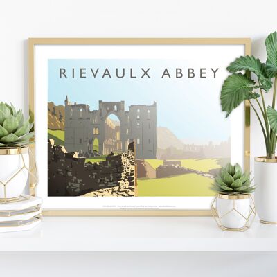 Abadía de Rievaulx por el artista Richard O'Neill - 11X14" Impresión de arte