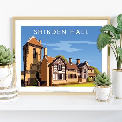 Shibden Hall von Künstler Richard O'Neill – Premium-Kunstdruck