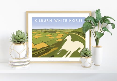 Kilburn White Horse By Artist Richard O'Neill - Art Print