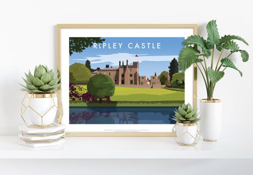 Ripley Castle By Artist Richard O'Neill - Premium Art Print