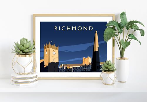 Richmond, Market Place By Artist Richard O'Neill Art Print