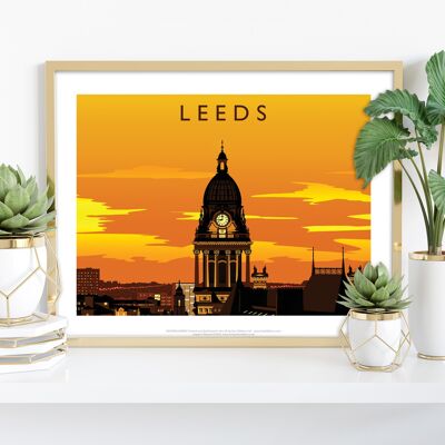 Leeds, Sunset By Artist Richard O'Neill - Premium Art Print