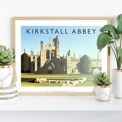 Kirkstall Abbey By Artist Richard O'Neill - Art Print
