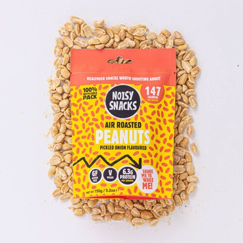 Noisy Snacks Peanuts Pickled Onion Flavoured 6x150g
