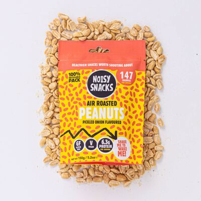 Noisy Snacks Cacahuetes Encurtidos Sabor Cebolla 6x150g