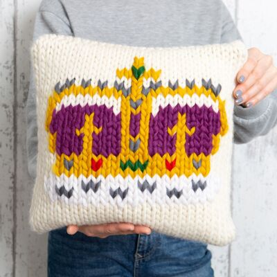 Royal Crown - Kit de tricot coussin