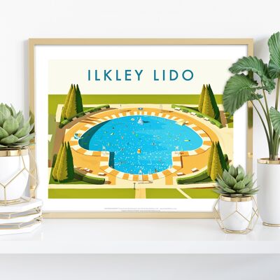 Paysage d'Ilkley Lido par l'artiste Richard O'Neill Impression artistique