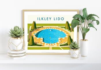 Paysage d'Ilkley Lido par l'artiste Richard O'Neill Impression artistique