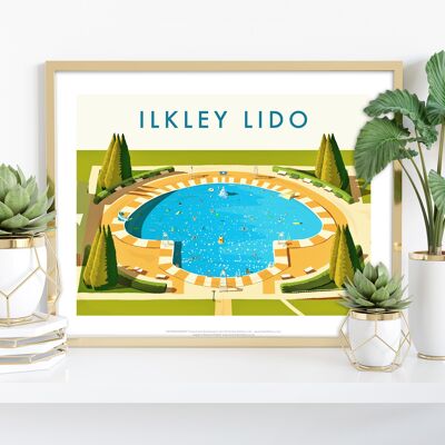 Ilkley Lido Paesaggio dell'artista Richard O'Neill Art Print