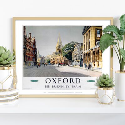Oxford Mitte der Straße – Premium-Kunstdruck im Format 11 x 14 Zoll
