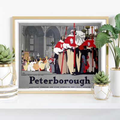 Peterborough, visita de Pascua del cardenal Wolsey - Lámina artística