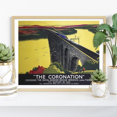 The Coronation Crossing The Royal Border Bridge Art Print