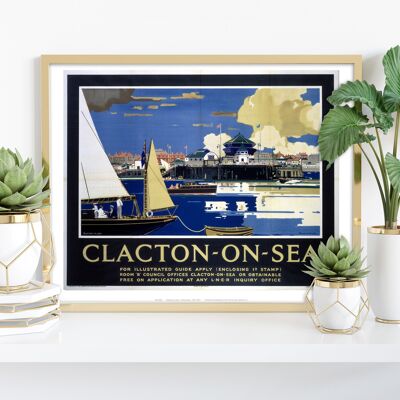 Clacton-On-Sea - Impresión de arte premium de 11X14"