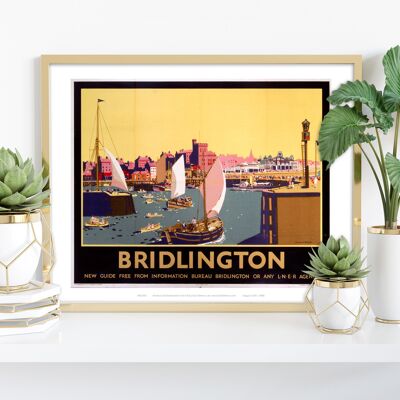 Bridlington - Cielo amarillo - 11X14" Impresión de arte premium