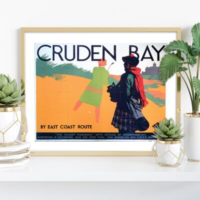 Cruden Bay dalla rotta della costa orientale - 11 x 14" stampa d'arte premium