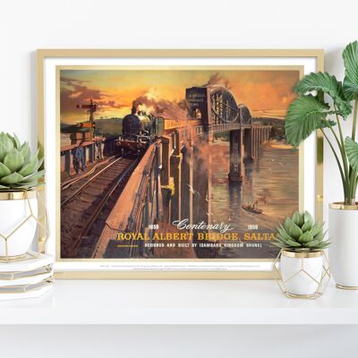 Royal Albert Bridge, Saltash – Premium-Kunstdruck im Format 11 x 14 Zoll