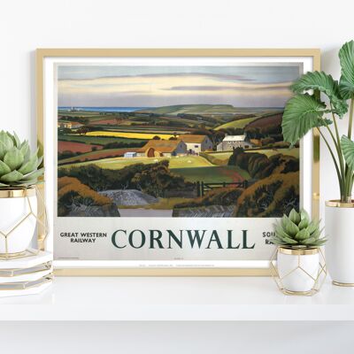 Cornwall – Cottage – Premium-Kunstdruck im Format 11 x 14 Zoll