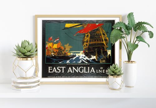 East Anglia - Battle Of Sole Bay Off Southwold - Art Print