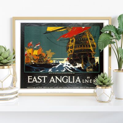 East Anglia - Schlacht von Sole Bay vor Southwold - Kunstdruck
