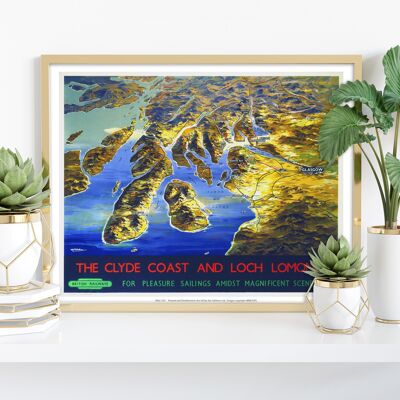 The Clyde Coast e Loch Lomond - Stampa artistica premium 11 x 14".