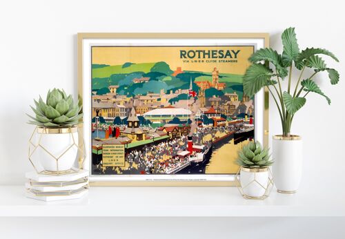 Rothesay Via Clyde Steamers - 11X14” Premium Art Print