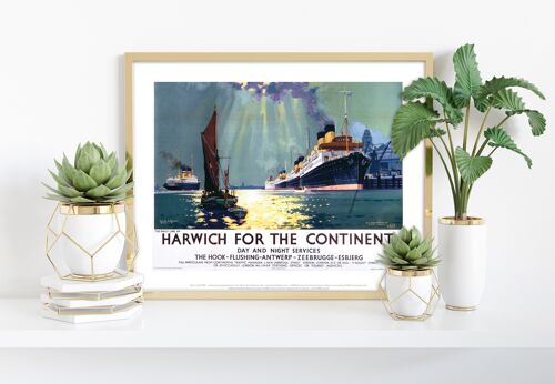 Harwich For The Continent - Day And Night Services Art Print