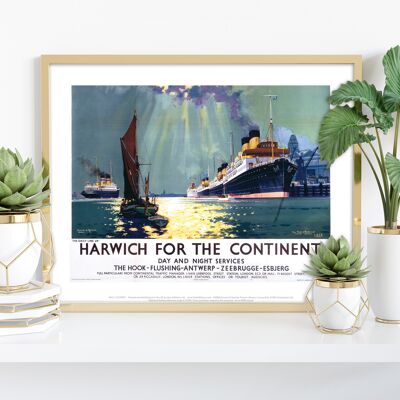 Harwich für den Kontinent - Tages- und Nachtdienste Kunstdruck