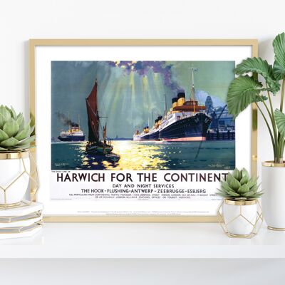 Harwich For The Continent - Day And Night Services Art Print