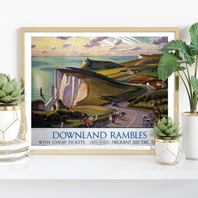 Downland Rambles - Beachy Head - Impresión de arte premium de 11X14"
