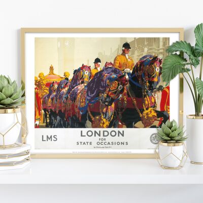 Londres para ocasiones estatales - Impresión de arte premium de 11X14"