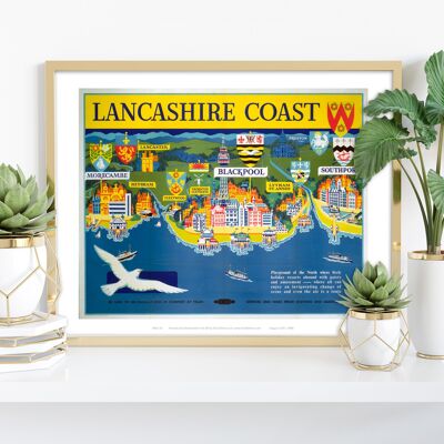 Küste von Lancashire – Premium-Kunstdruck im Format 11 x 14 Zoll