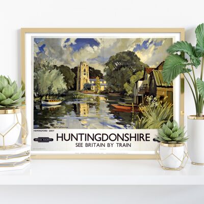 Huntingdonshire - grigio Hemingford - 11 x 14" stampa d'arte premium