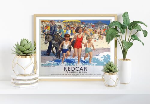 Redcar, It's Quicker By Rail - 11X14” Premium Art Print