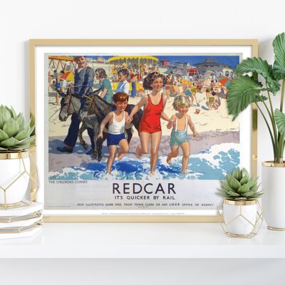 Redcar, It's Quicker By Rail - 11X14” Premium Art Print