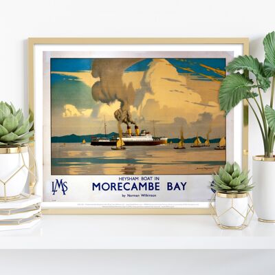 Morecambe Bay – Heysham-Boot – 11 x 14 Zoll Premium-Kunstdruck