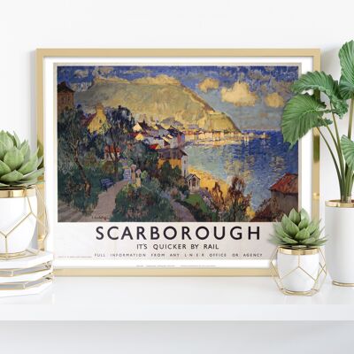Scarborough, vue sur la mer - 11X14" Premium Art Print