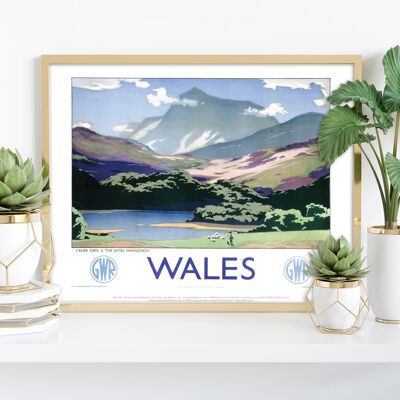 Wales, Cader Idris und der Afon Mawddach - 11X14" Kunstdruck