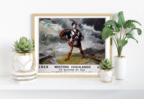 Western Highlands - Its Quicker By Rail - Premium Art Print